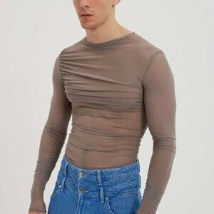 Salt Murphy Isaa Grey Long Sleeve Shirt